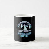Sleep Snowboard essen Wiederholung Kaffeetasse (Mittel)