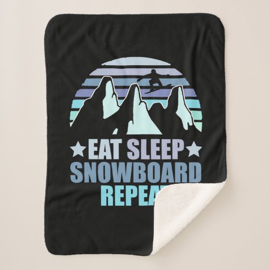 Sleep Snowboard essen Wiederholung Sherpadecke (Vorderseite)