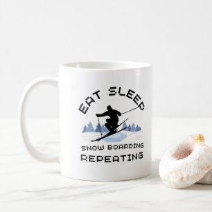 Sleep Snowboarden wiederholen Kaffeetasse