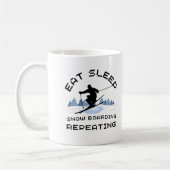 Sleep Snowboarden wiederholen Kaffeetasse (Links)