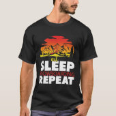 Sleep Snowboarden Wiederholen, Skilover Geschenk T T-Shirt (Vorderseite)