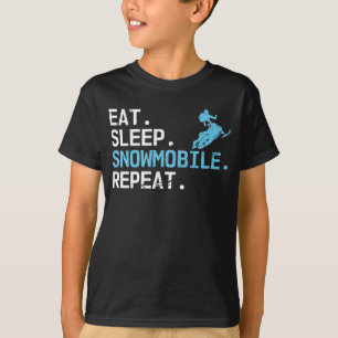 Sleep Snowmobile Mehrmotorrad fahren T-Shirt