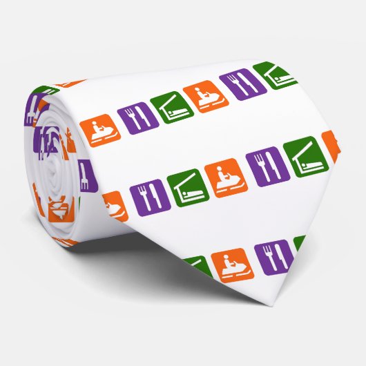 Sleep Snowmobiling essen Krawatte (Gerollt)