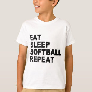Sleep Softball wiederholen T-Shirt