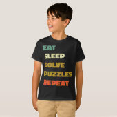 Sleep Solve Puzzles wiederholen - Puzzle Lover T-Shirt (Vorne ganz)