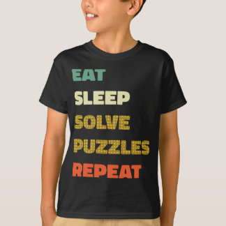 Sleep Solve Puzzles wiederholen - Puzzle Lover T-Shirt