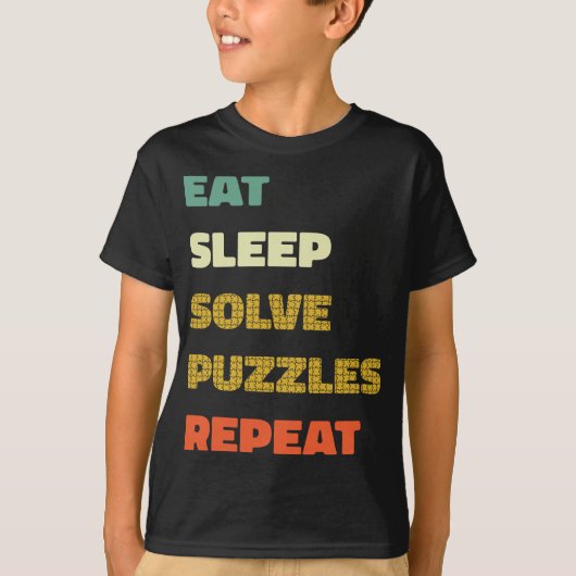 Sleep Solve Puzzles wiederholen - Puzzle Lover T-Shirt (Vorderseite)