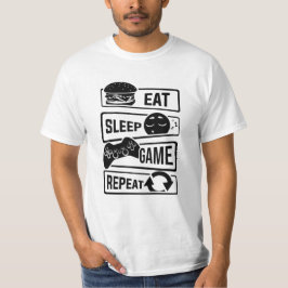 Sleep-Spiel essen T-Shirt