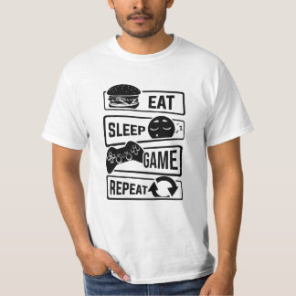 Sleep-Spiel essen T-Shirt