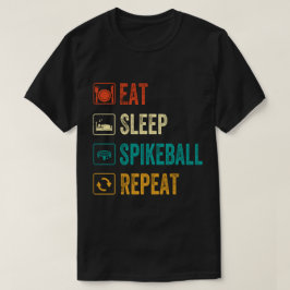 Sleep Spikeball Eat Repeat Retro Vintages Design T-Shirt