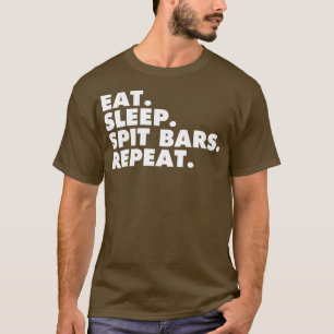 Sleep Spit Bars Musik Rap Star-Geschenk T-Shirt