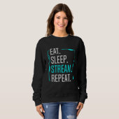Sleep Stream Repeat Movie Streaming Streamer G Sweatshirt (Vorne ganz)