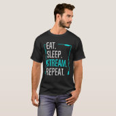 Sleep Stream Repeat Movie Streaming Streamer G T-Shirt (Vorne ganz)