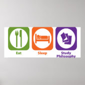 Sleep Study Philosophie essen Poster (Vorne)