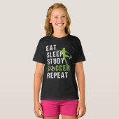 Sleep Study Soccer Repeat Girls Soccer Player T-Shirt (Vorne ganz)