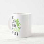 Sleep Study Soccer Wiederholung Boy Soccer Player  Kaffeetasse (Vorderseite Links)
