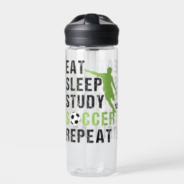 Sleep Study Soccer Wiederholung Boy Soccer Player Trinkflasche