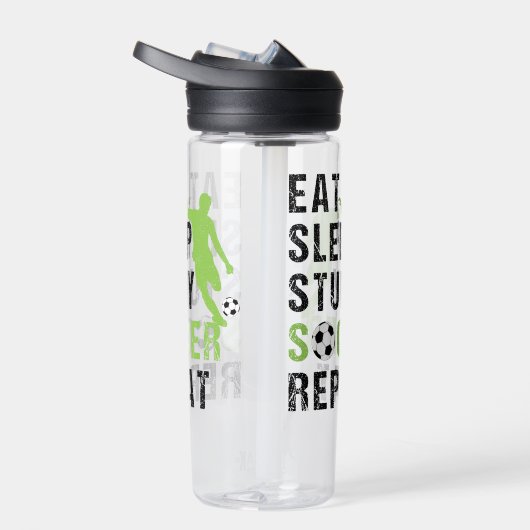 Sleep Study Soccer Wiederholung Boy Soccer Player  Trinkflasche (Rechts)