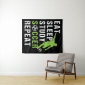 Sleep Study Soccer Wiederholung Boy Soccer Player Wandteppich (Beispiel (Horizontal))