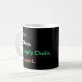 Sleep Supply Chain Repeat Logistics Manager essen Kaffeetasse (Vorderseite Links)