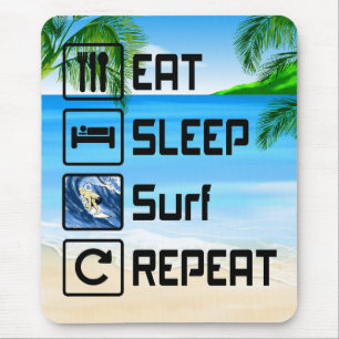 Sleep Surf wiederholen Mousepad