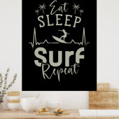 Sleep Surf wiederholen Poster (Küche)
