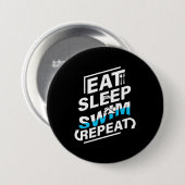 Sleep Swim essen Button (Vorne & Hinten)