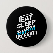 Sleep Swim essen Button (Vorderseite)