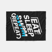 Sleep Swim essen Fleecedecke (Vorderseite (Horizontal))