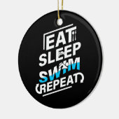 Sleep Swim essen Keramik Ornament (Links)