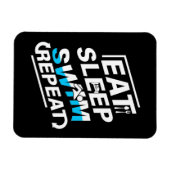 Sleep Swim essen Magnet (Horizontal)