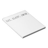 Sleep Swim essen Notizblock (angewinkelt)