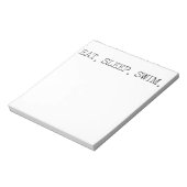 Sleep Swim essen Notizblock (Rotiert)