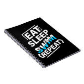 Sleep Swim essen Notizblock (Rechte Seite)