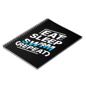 Sleep Swim essen Notizblock (Linke Seite)