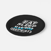 Sleep Swim essen Pappteller (Schrägansicht)