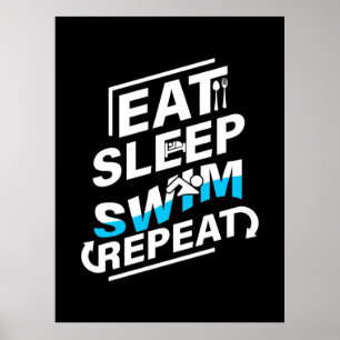 Sleep Swim essen Poster