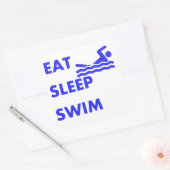 Sleep Swim essen Quadratischer Aufkleber (Umschlag)