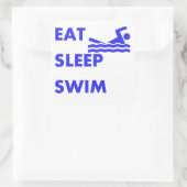 Sleep Swim essen Quadratischer Aufkleber (Tasche)