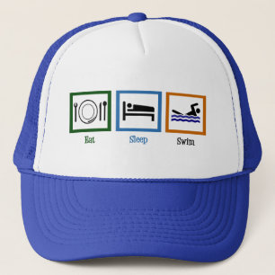 Sleep Swim essen Truckerkappe