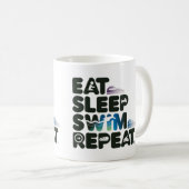 Sleep Swim Repeat essen - Fun Tasse für Swim Liebh (VorderseiteRechts)