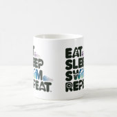 Sleep Swim Repeat essen - Fun Tasse für Swim Liebh (Mittel)