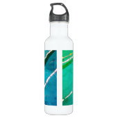 Sleep Swim Vintages Foto im Schwimmbad wiederholen Edelstahlflasche (Rückseite)