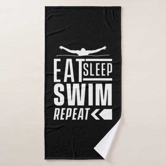 Sleep Swim wiederholen Badehandtuch (Badehandtuch)