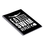 Sleep Swim wiederholen Notizblock (Rechte Seite)