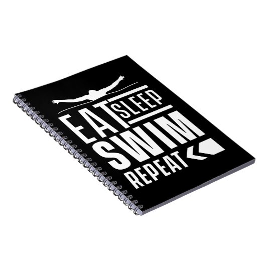 Sleep Swim wiederholen Notizblock (Rechte Seite)