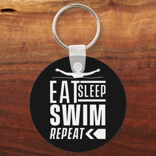 Sleep Swim wiederholen Schlüsselanhänger (Vorderseite)
