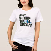 Sleep Swim wiederholen Tri-Blend Shirt (Vorderseite)