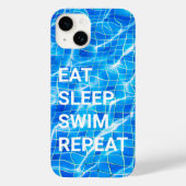 Sleep Swim Wiederholung Pool Wassersport Case-Mate iPhone Hülle (Rückseite)