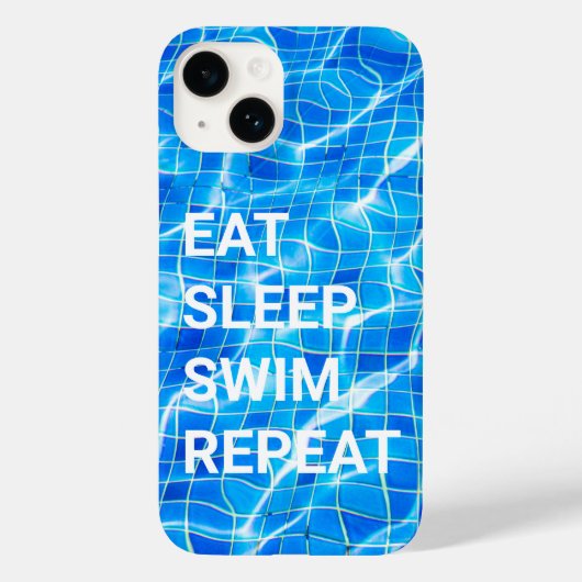Sleep Swim Wiederholung Pool Wassersport Case-Mate iPhone Hülle (Rückseite)